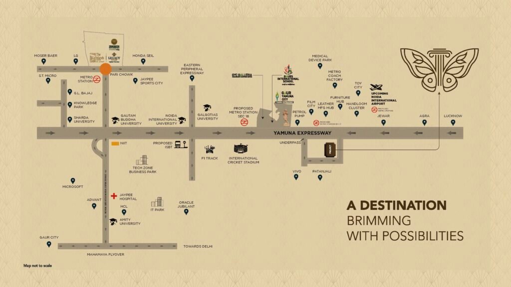 Gaur Chrysalis Sector 22D Yamuna Expressway Location