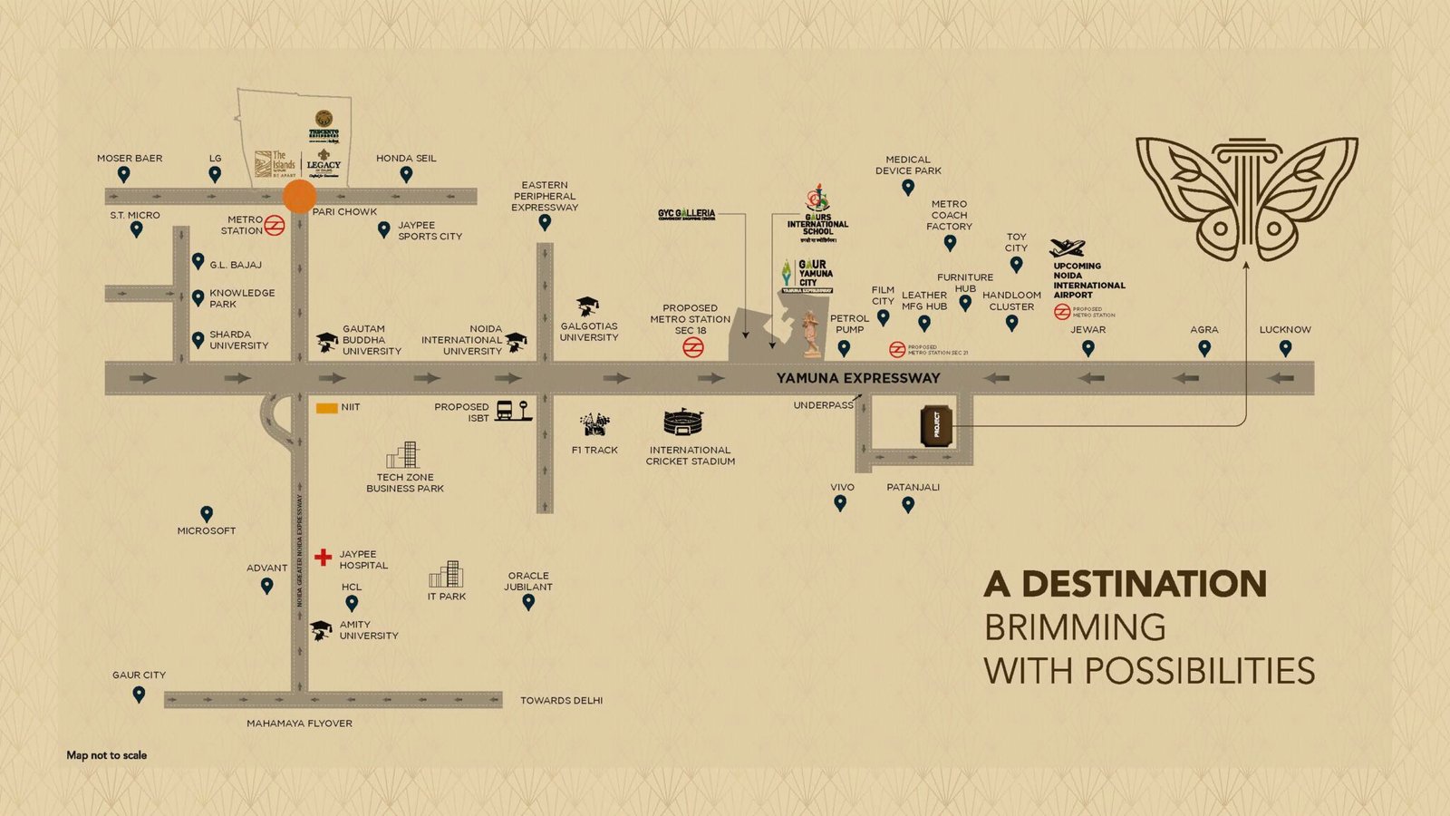 Gaur Chrysalis Sector 22D Yamuna Expressway Location